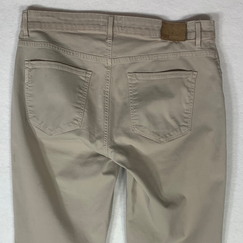 PAIGE Normandie Jeans Men's Khaki  Size 33x30 Straight Stretch Made USA - Picture 4 of 12